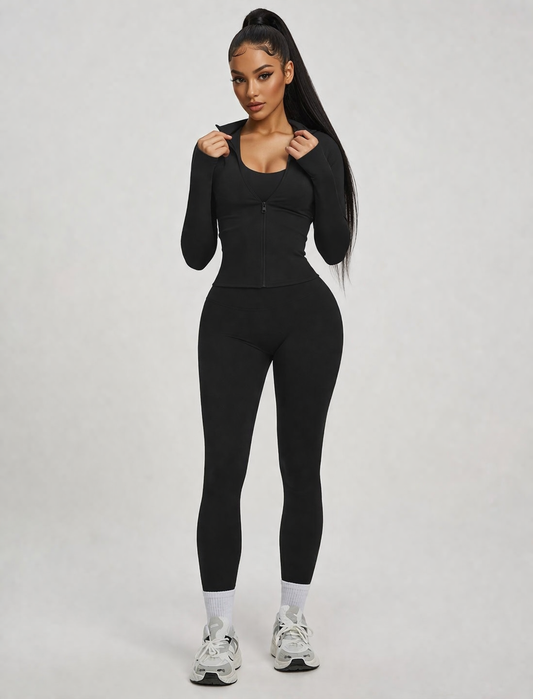 2 Piece Leggings & Jacket Sports Set