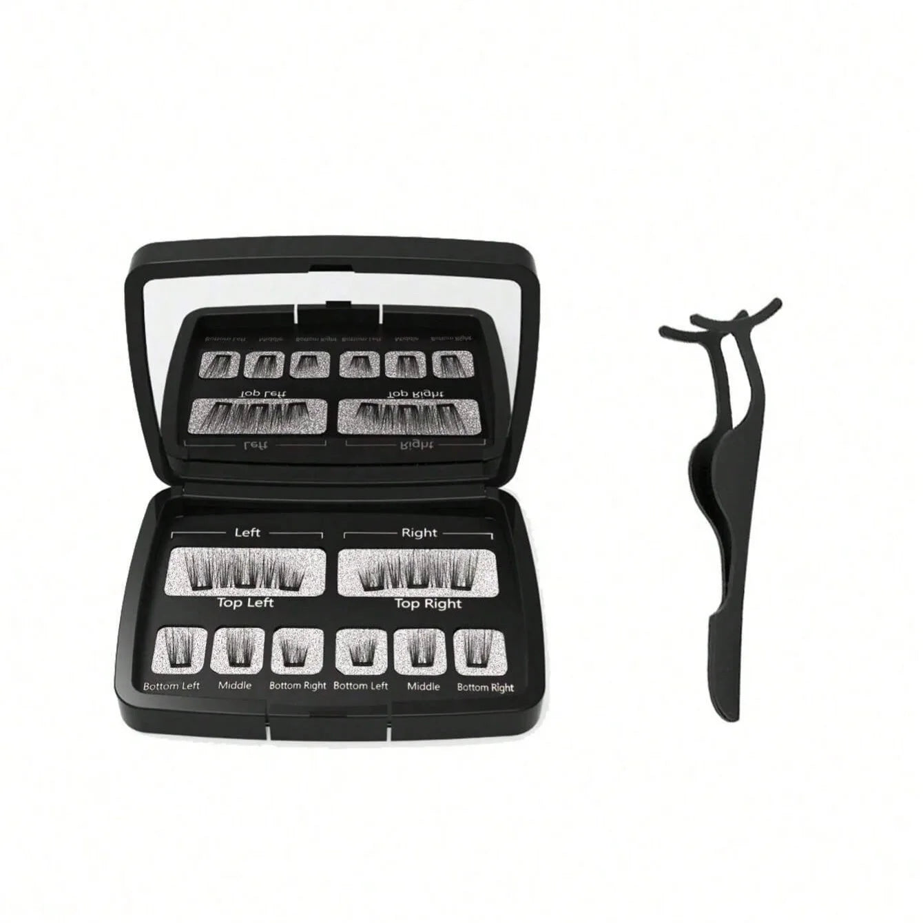 Magnetic Eyelashes Natural Look (No Eyeliner Needed) 3 Magnets Magnets Clusters Double Strips Clip On Easy Reusable (Very Natura