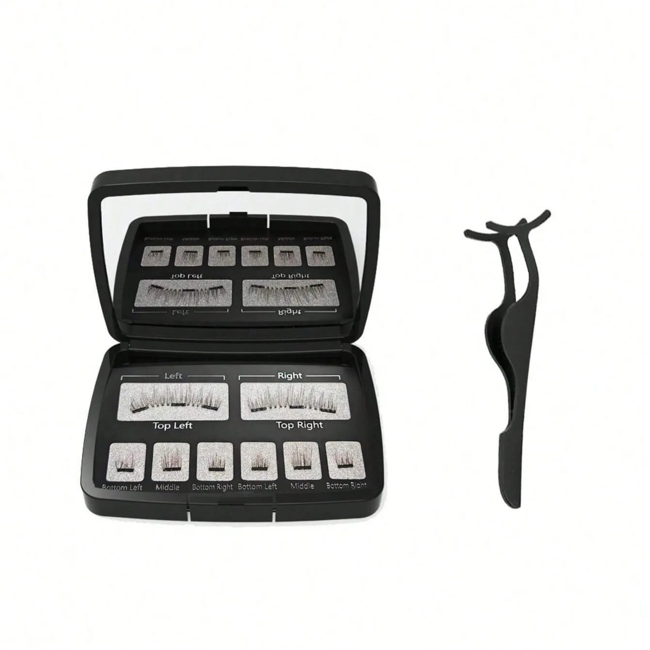 Magnetic Eyelashes Natural Look (No Eyeliner Needed) 3 Magnets Magnets Clusters Double Strips Clip On Easy Reusable (Very Natura