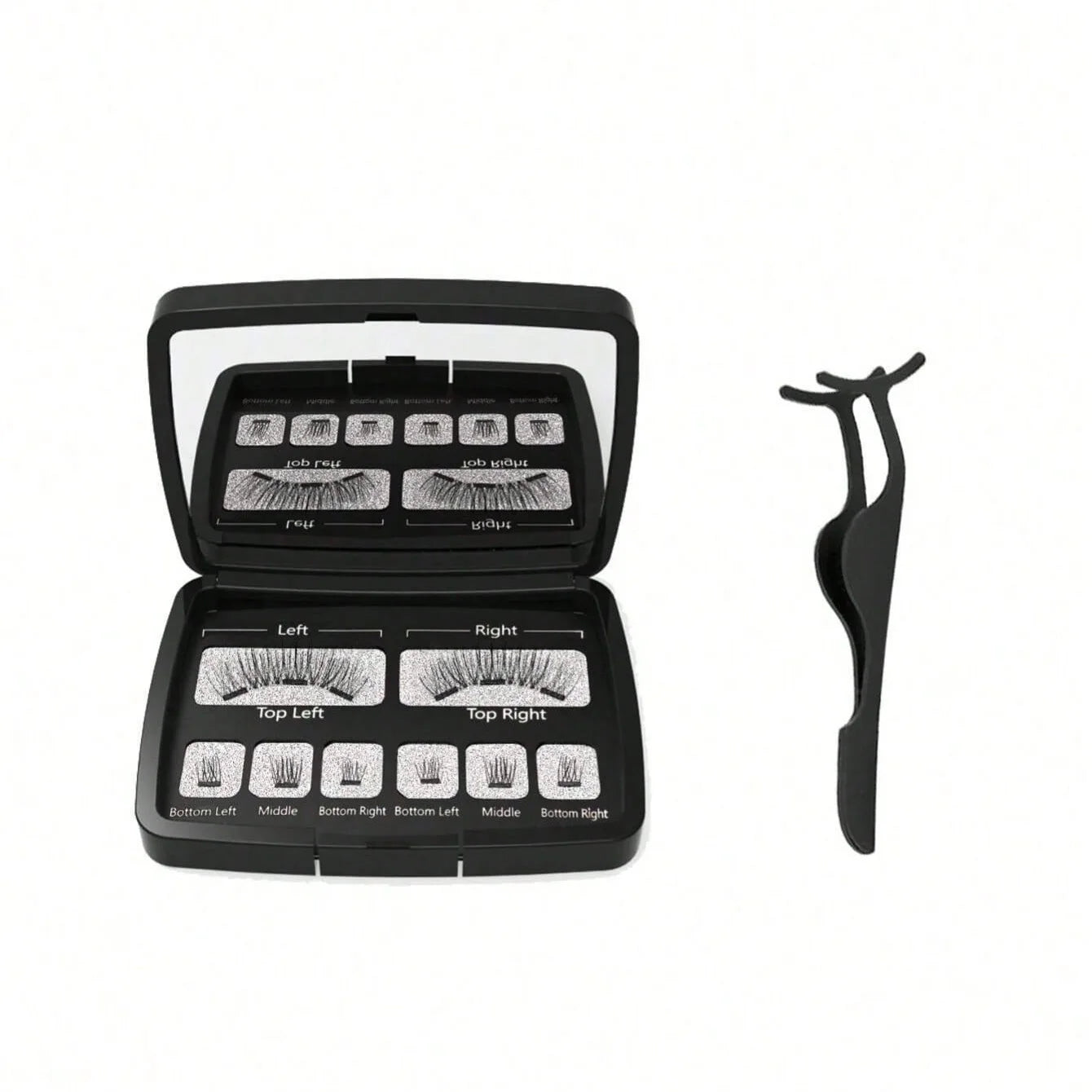 Magnetic Eyelashes Natural Look (No Eyeliner Needed) 3 Magnets Magnets Clusters Double Strips Clip On Easy Reusable (Very Natura
